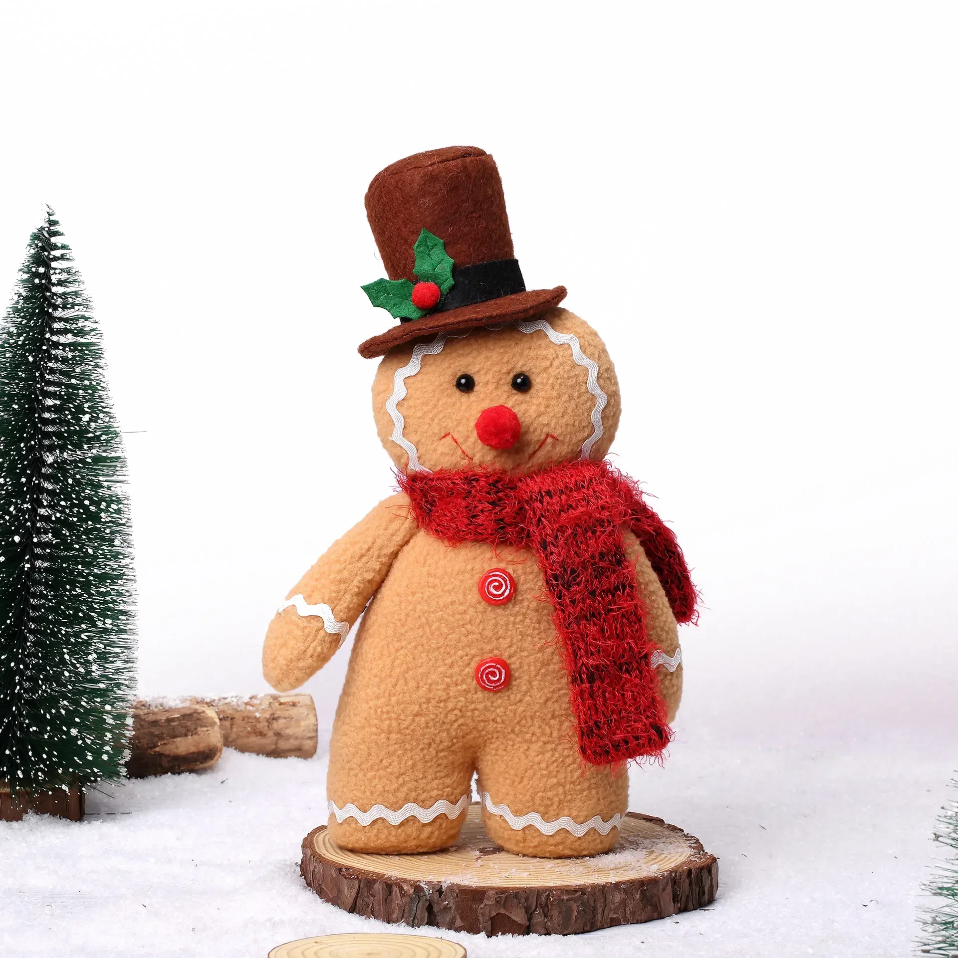 Large Gingerbread Man Doll Christmas Plush Leg Dolls Xmas Tree Ornaments New Year Kids Gift Christmas Decorations for Home view 3