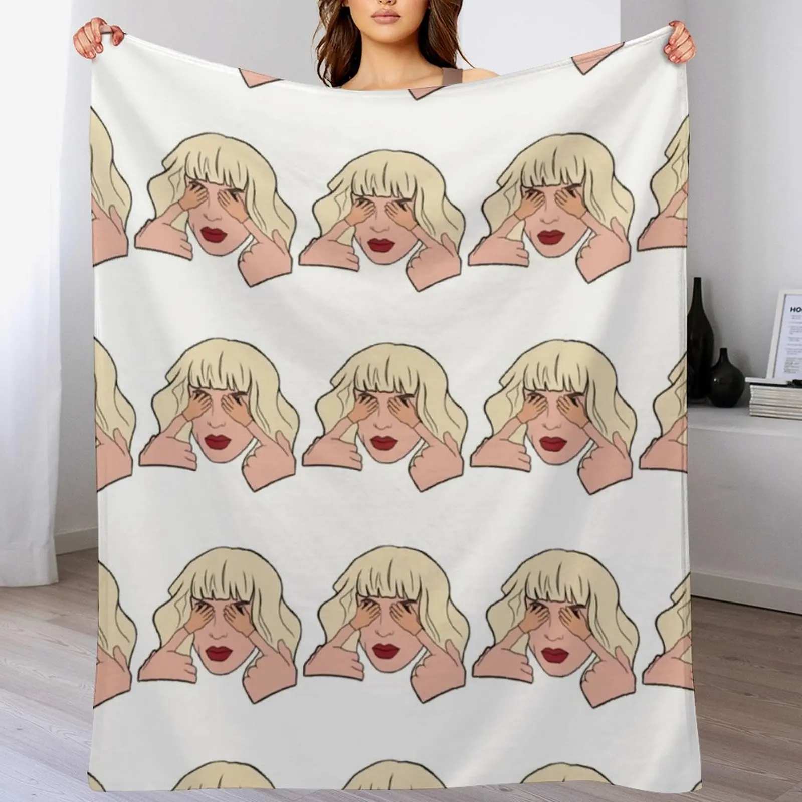 

Katya Zamolodchikova Tiny Hands Throw Blanket funny gift Stuffeds Thermals For Travel Soft Plaid Blankets