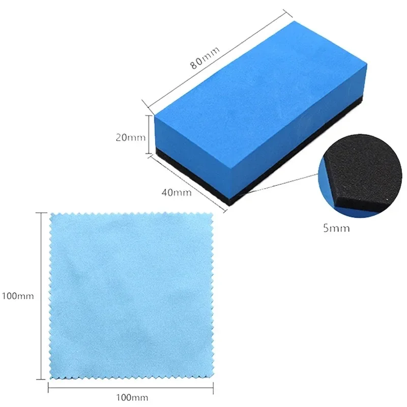 Ceramic Coating Applicator Kit – Blue Sponge & Microfiber Cloth for Car Wax, Nano Glass & Paint Protection image 6
