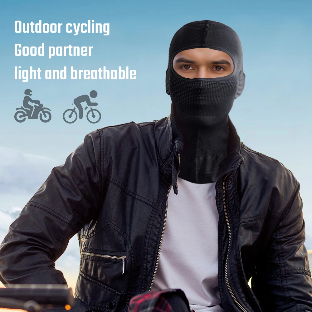 Quick-drying Sports Balaclava Breathable Cycling Full Face Mask Ski Hood Cap Beanies Windproof Soft Outdoor Hiking Bike Headwear