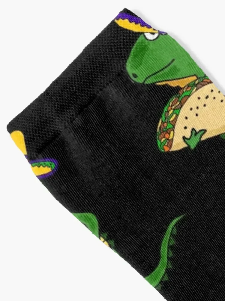 Funny Iguana eating Taco Cartoon Socks shoes essential Socks Female Men's