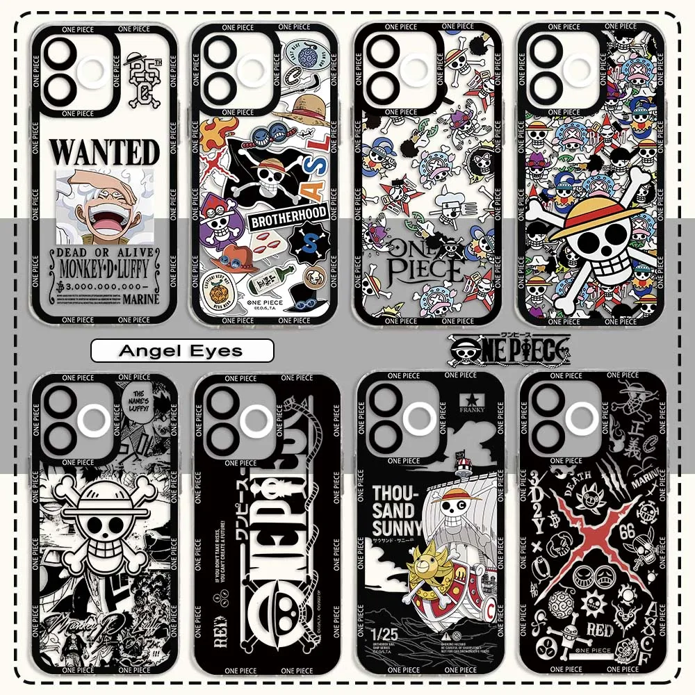 Anime O-One Luffys Phone Case For Samsung S25 S24 S23 S22 S21 S20 FE Note20 Note10 Plus Ultra Lite 5G Clear Soft Pieces Cover