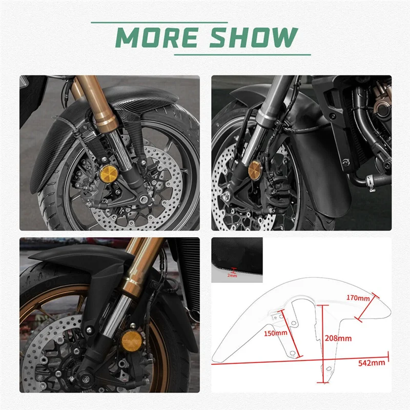 

Motorcycle Accessories Front Wheel Hugger Fender Mudguard Mud Splash Guard For Honda CB650R CBR650R 2019-2022-N25R