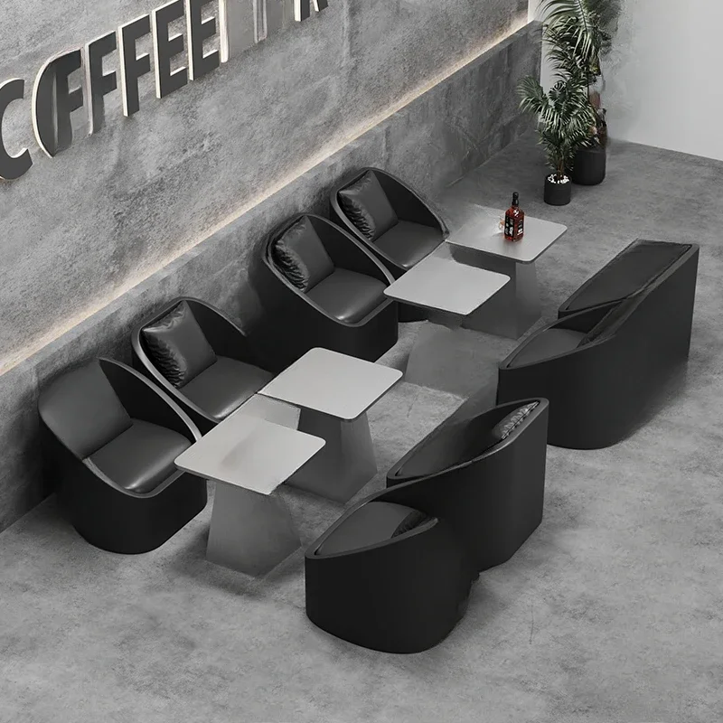 booth sofa, milk tea shop table and chair combination KTV bar single sofa chair dining table, commercial