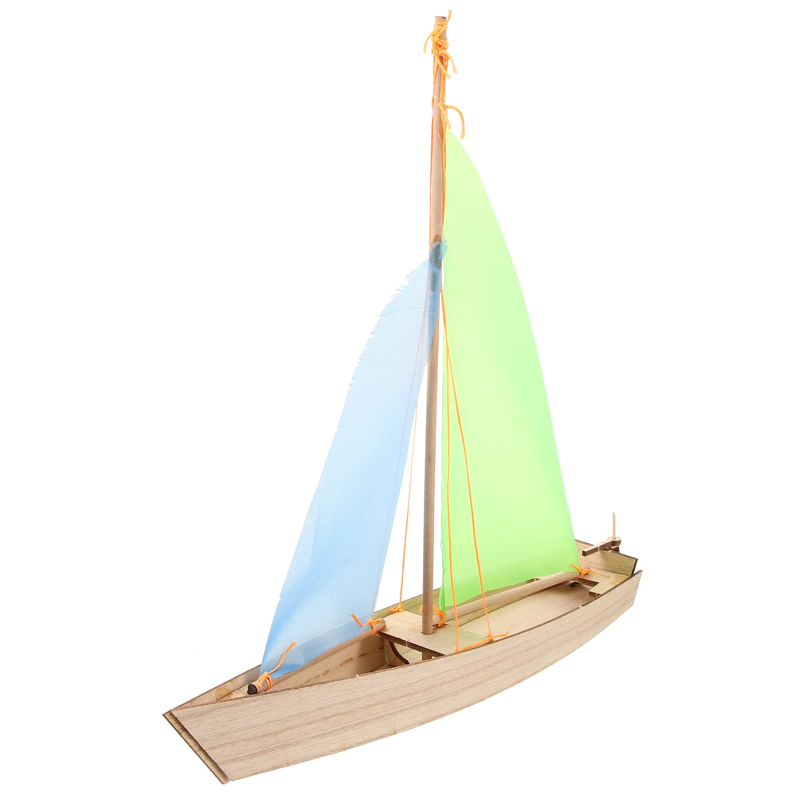 Craft Paint Boat Toys Sailing Model Kids Wooden Sailboat Decor Assembly Child Puzzles