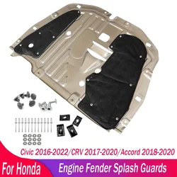 For Honda Civic 2016-2022/CRV 2017-2020/Accord 2018-2020 Engine fenders Splash Guards Protector Kits 74110-TBA-A00 90674-TY2-A01