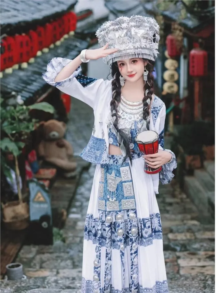

Ethnic clothing women's batik long dress set art travel photography exotic
