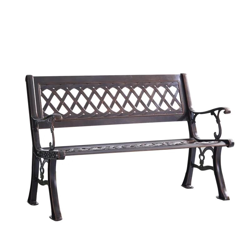 Outdoor cast aluminum park chair, outdoor courtyard garden forest garden leisure seat, anti-corrosion, waterproof and sunscreen