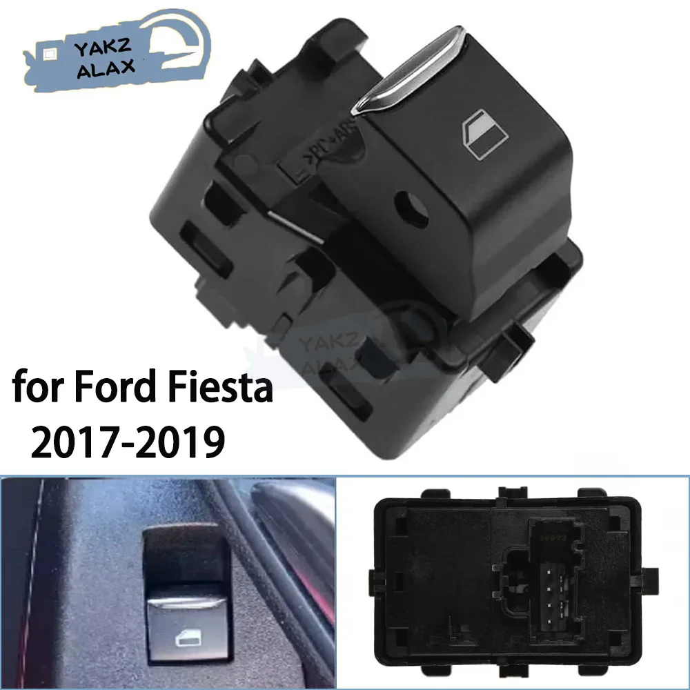

Automotive Power Window Control Switch Single Button for Ford Fiesta 2017 2018 2019 H1BT-14529-AA H1BT14529AA Car Accessories