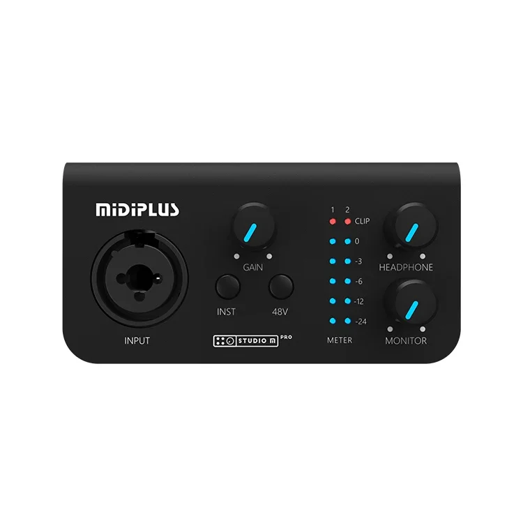 Midiplus-misturador audio profissional para gravar, monitor do estúdio, placa sadia, córrego vivo, placas sadias externas