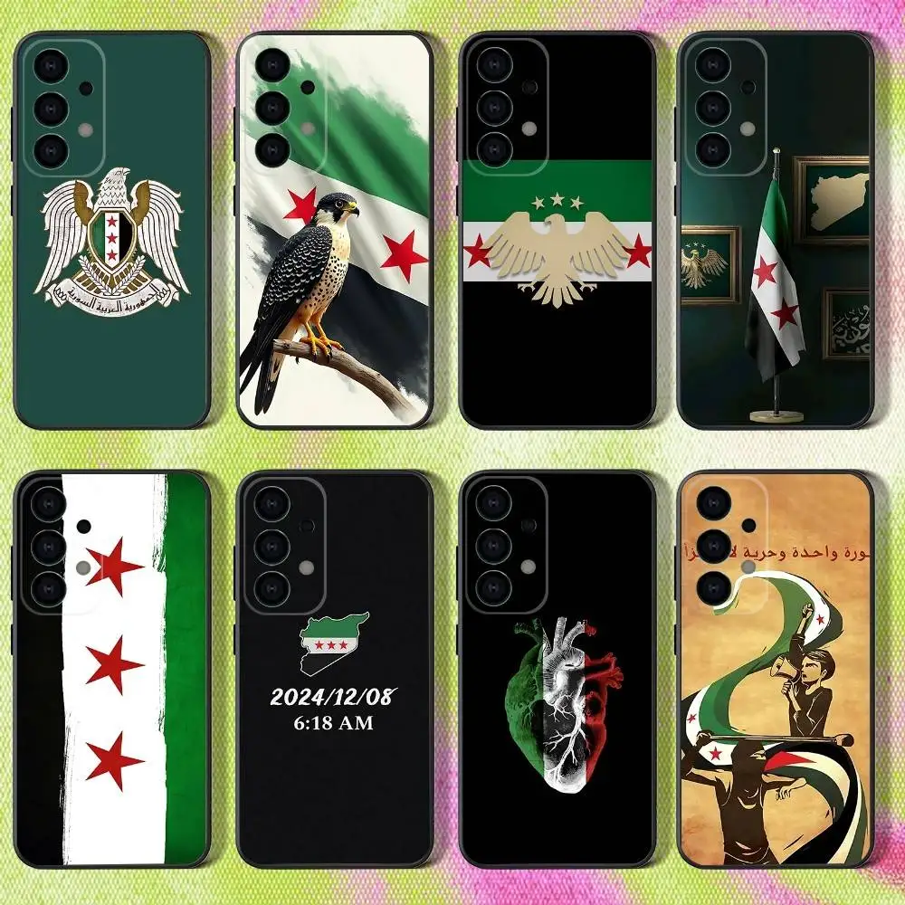 

Free S-Syrias Flag Phone Case For Samsung S25,S24,S21,S22,S23,S30,Ultra,S20,Plus,Fe,Lite,Note,10,9,5G Black Cover