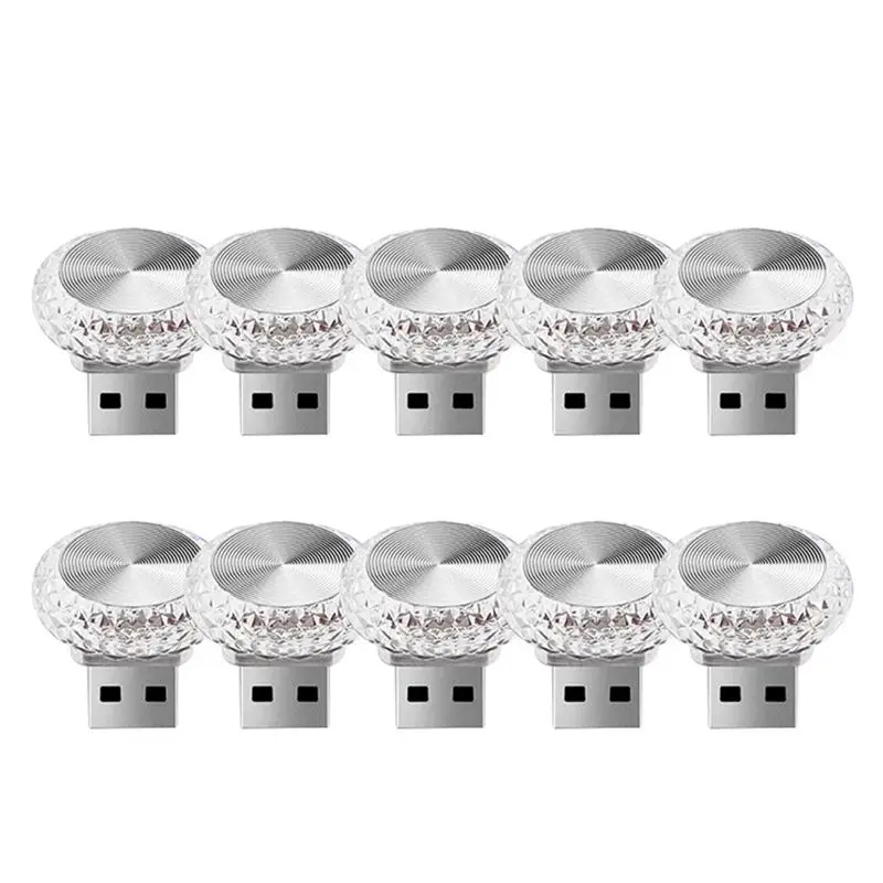 

Практичный 10X автомобильный USB окружающий свет мини светодиодный интерьерный декоративный светильник для вечеринки DJ автомобиль универсальный авто D сменный аксессуар