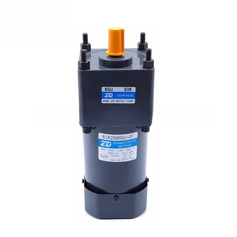 ZD 220V 200W AC Speed Regulating Motor 6IK200RGU-CF+6GU3K 6IK200RGU-CF+6GU15K 6IK200RGU-CF+6GU18K 6IK200RGU-CF+6GU30K