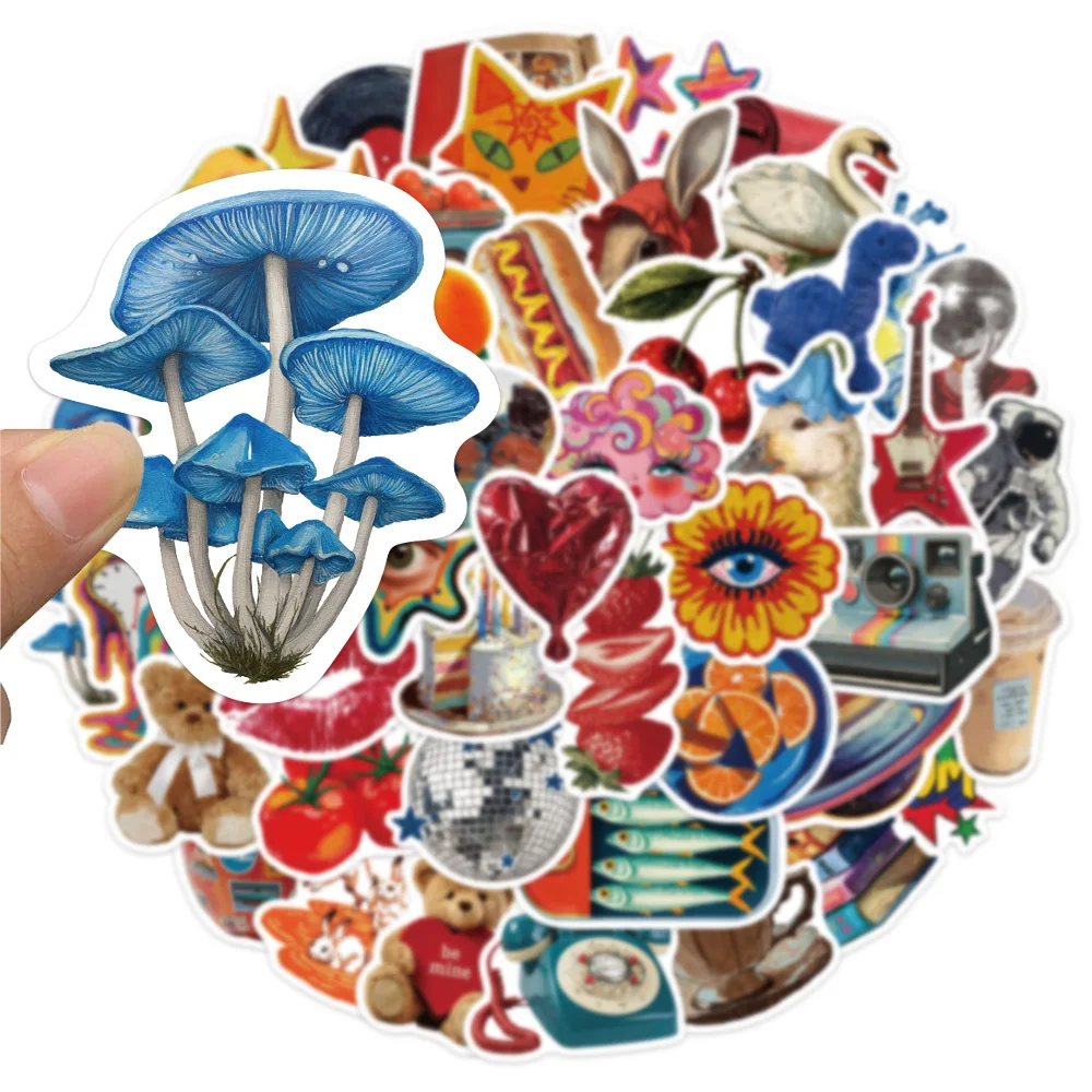 50 adesivi decorativi vintage Y2K per cartoni animati, album fai da te, custodia per telefono, laptop, tablet, giocattolo, adesivi decorativi