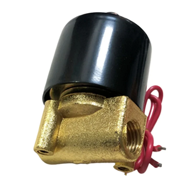 1/4 Inch Electric Brass Gas Solenoid Valve 2 Way Pneumatic Gas Valve Lpg / Ng Normally Closed Valve