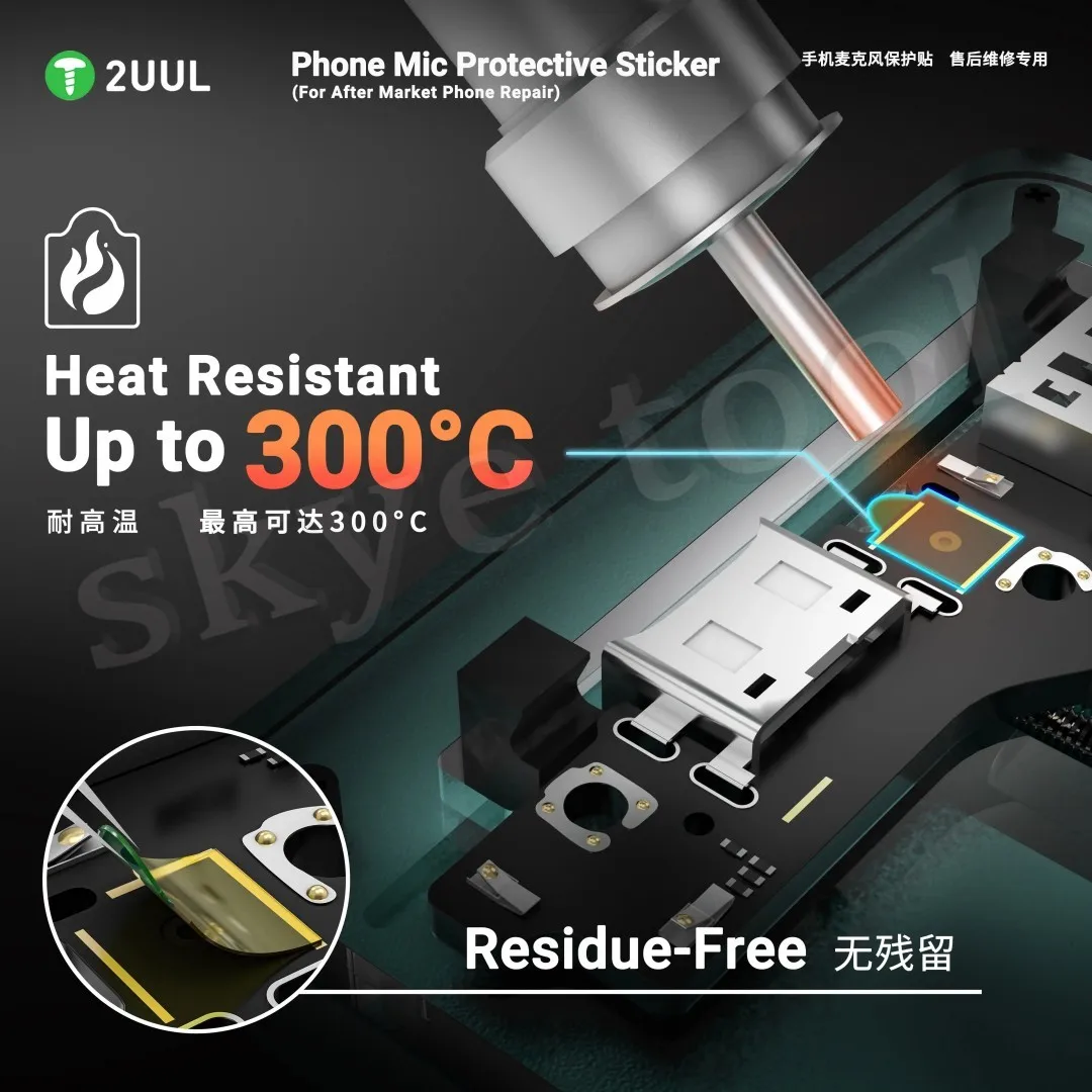 2UUL DA32 โทรศัพท์ MIC ป้องกันสติกเกอร์สําหรับ iPhone X XR XS 11 12 13 14 15 16 PLUS PRO MAX MINI 500 ชิ้น/แพ็ค
