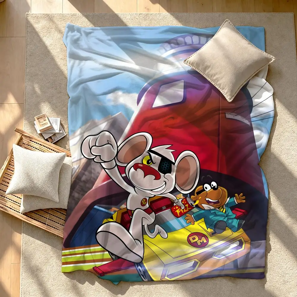 Animated Series Danger Mouse Throw Short Plush Throw Blanket Soft Skin-Friendly Multi-Scene Home Office