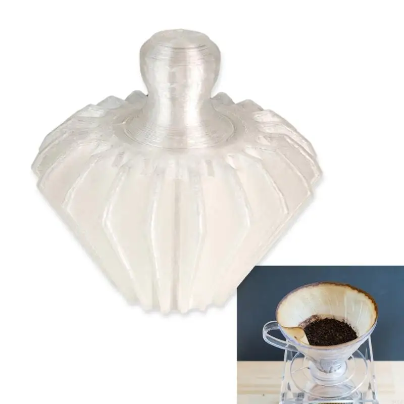 96GF Plastic Coffee Filter Press Home Brewing Coffee Gadget Coffee Filter Cup Paper Press for Hand Drip Coffee Preparation