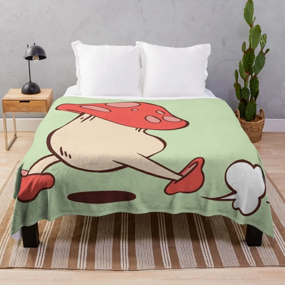 Running mushroom! Dungeon Meshi Dunmesh Throw Blanket Hairys Sofa Large Blankets