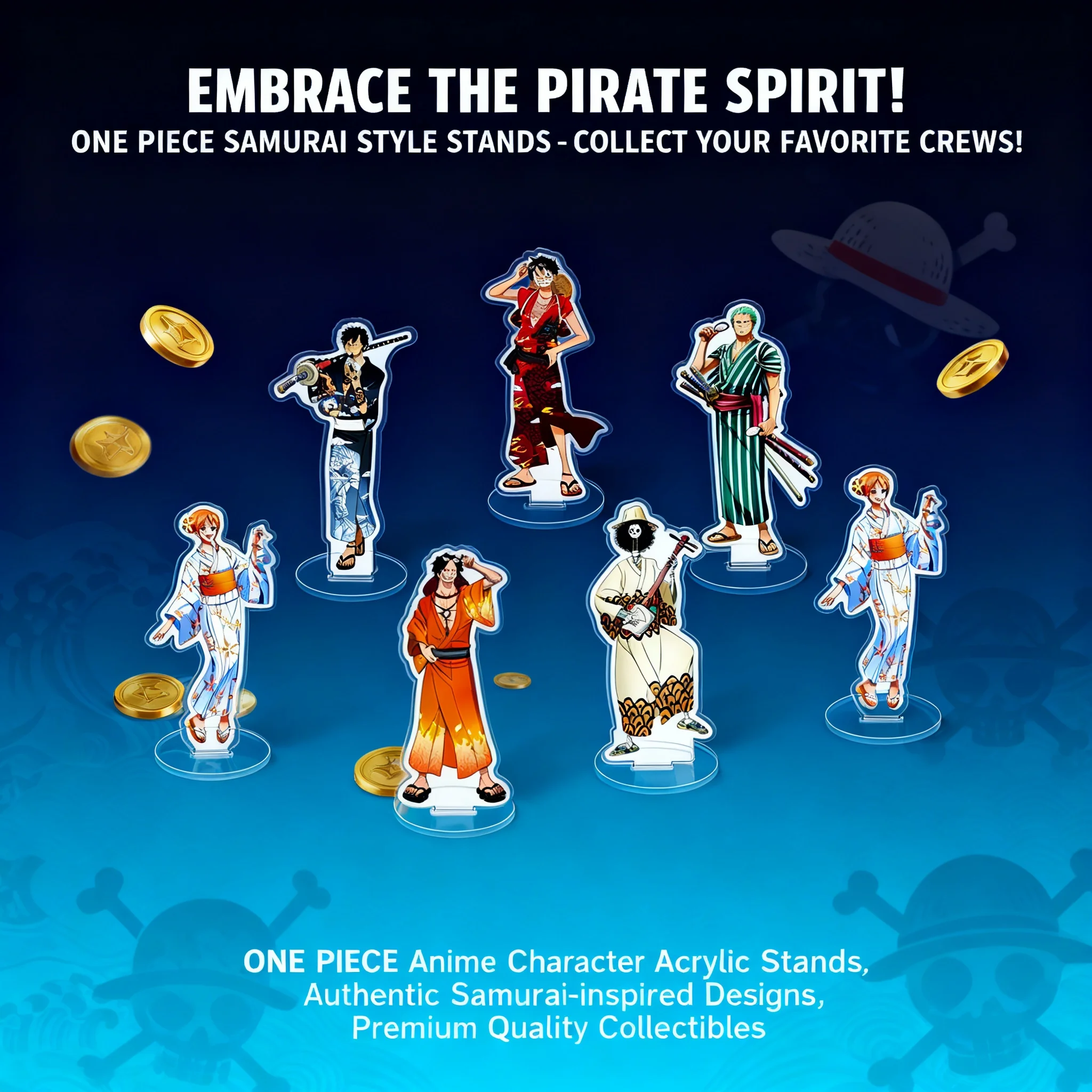 Figura de Acrílico de Anime, One Piece, Luffy, Roronoa Zoro, Base de Exhibición Grande, Artículo Coleccionable para Fans