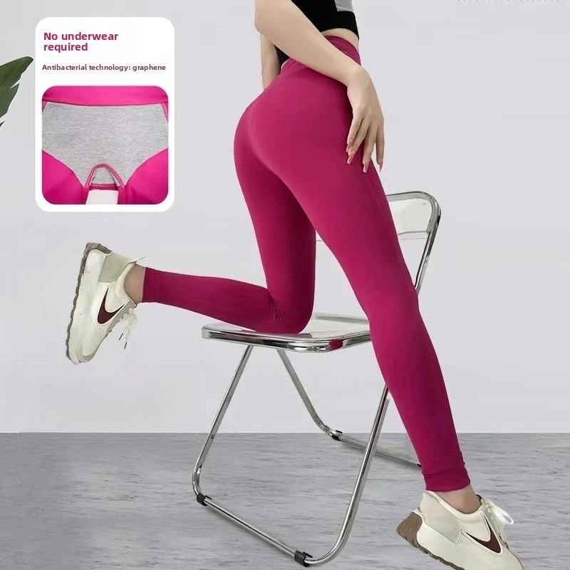 여성용 네이키드 필링 요가 팬츠 하이웨이스트 뱃살 보정 심리스 운동 러닝 레깅스 내장 라이너 퀵 피트니스 트레이닝