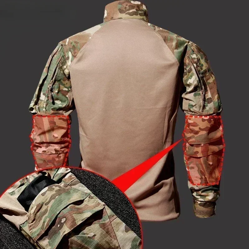 New Tactical Shirts Hunting Suit Outdoors Training Durable Breathable Camo Set Waterproof Quick Drying Windproof Combat Shirts