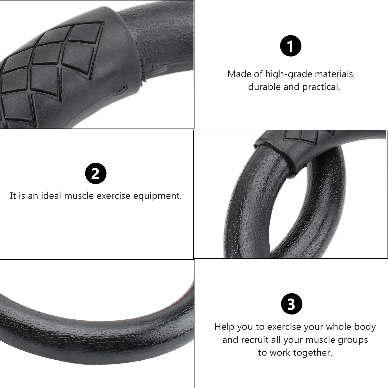 

1 Pair Abs Gymnastic Rings Fitness Ring For Home Workout Stretching Muscle Exercise Full Body Training Pullups Pushups Dips