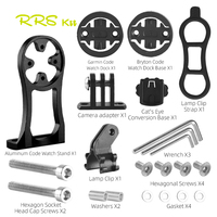 RRSKIT Bicycle Computer Aluminum Alloy Extension Mount Bracket For Garmin Xoss G Igps Blackbird Bryton GoPro Flashlight Bracket