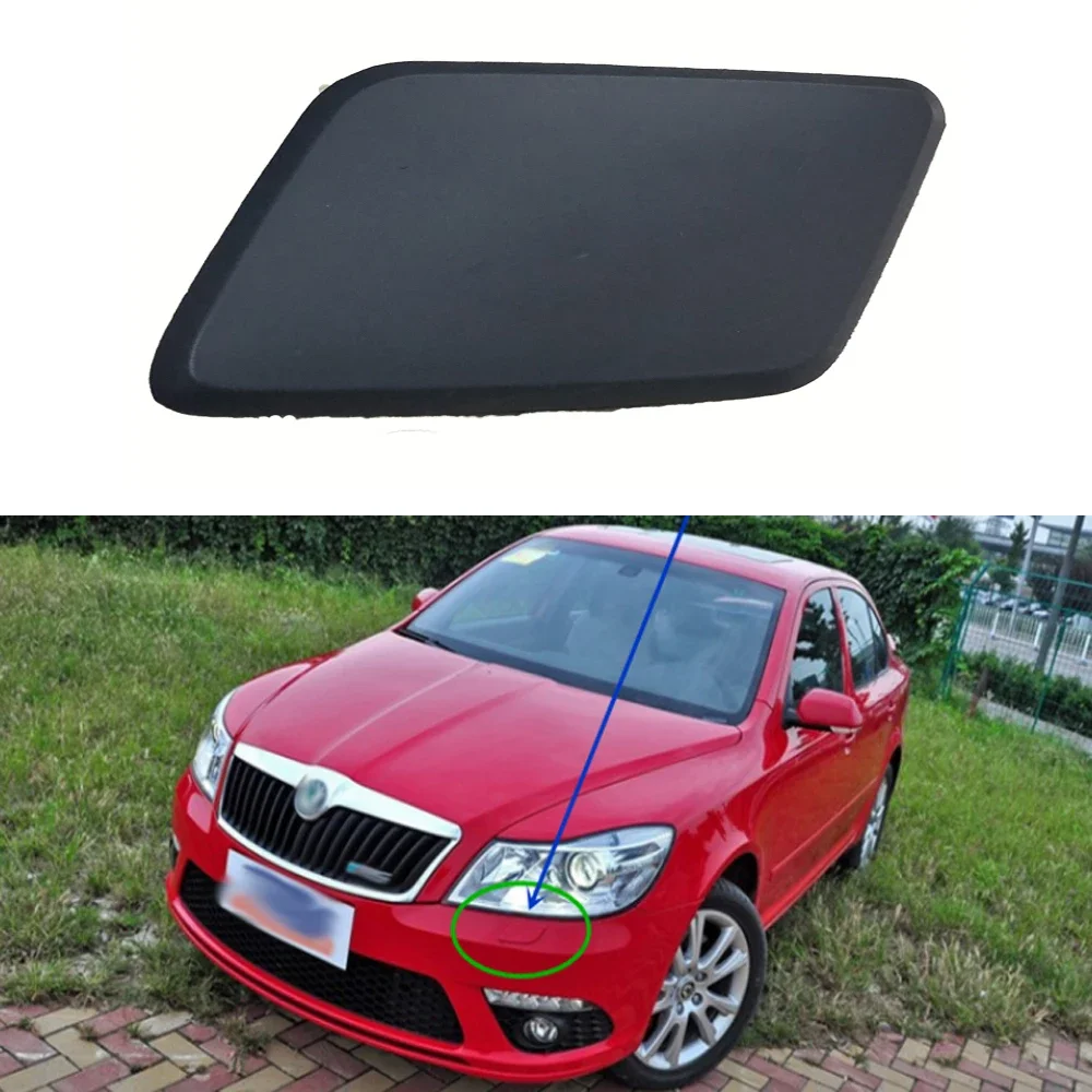 1pc Left Right Front Bumper Headlight Water Washer Nozzle Jet Cap Cover 1Z0955109 1Z0955110 For Skoda Octavia 2 A5 Mk2 2004-2013