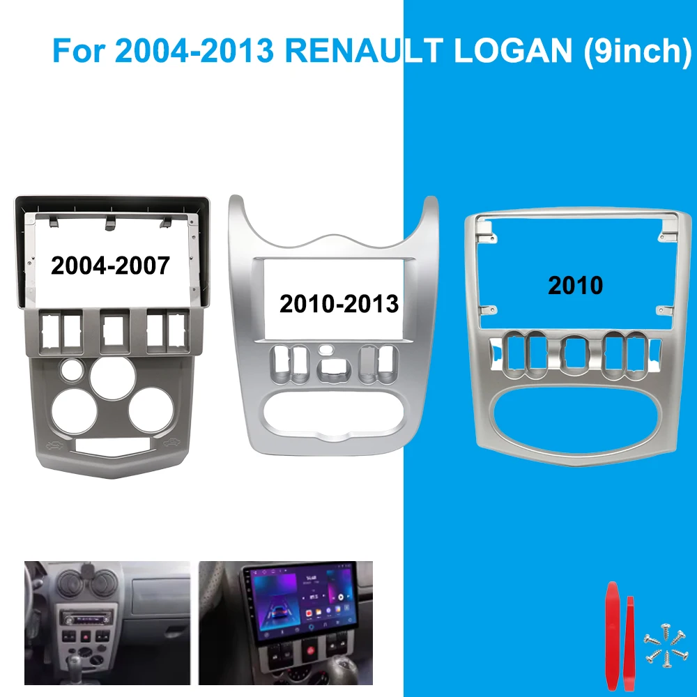 

For 2004-2013 RENAULT LOGAN 9 Inch Car Radio Fascia Frame Dashboard Trim Panel Stereo Installation Kit