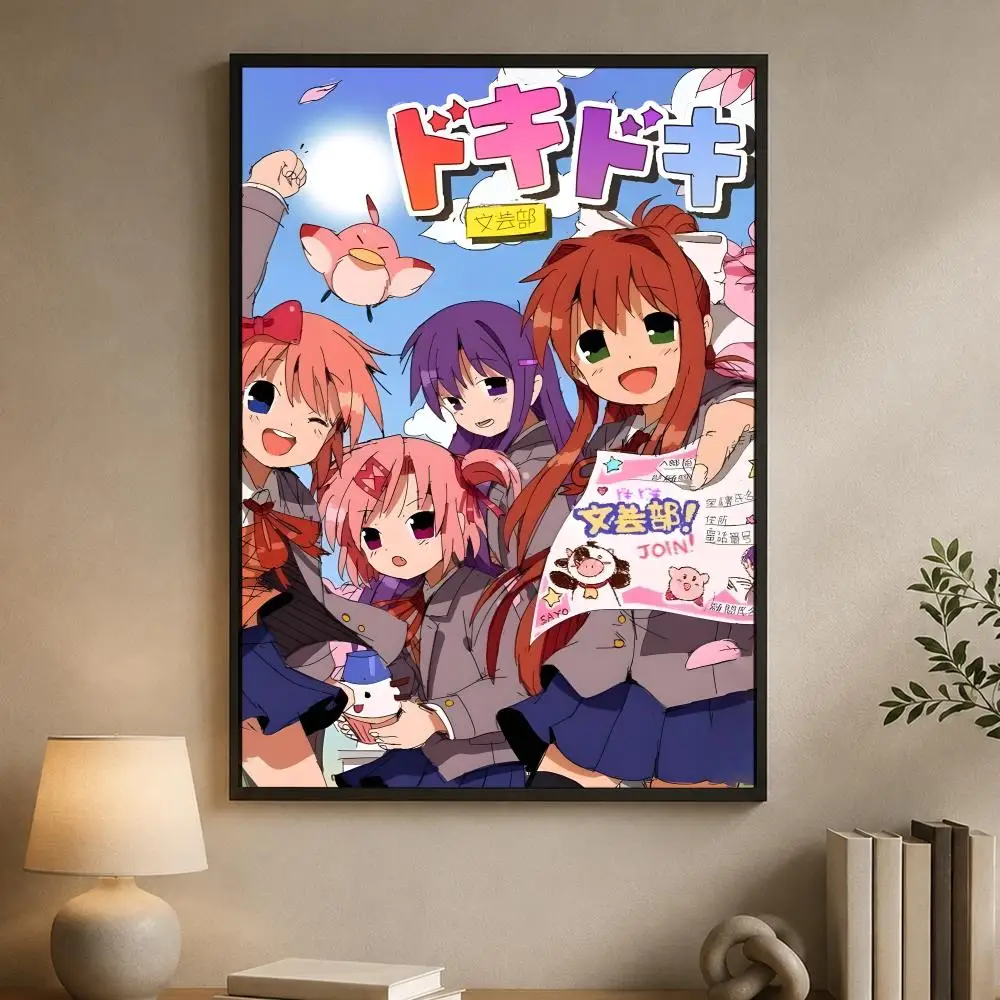 Game D-Doki Doki Literature Club Poster aus PP-Papier, dekorative Wandkunst für Wohnzimmer, Schlafzimmer, Bars, Cafés, stilvolles Wohndekor-Geschenk – Detail 14