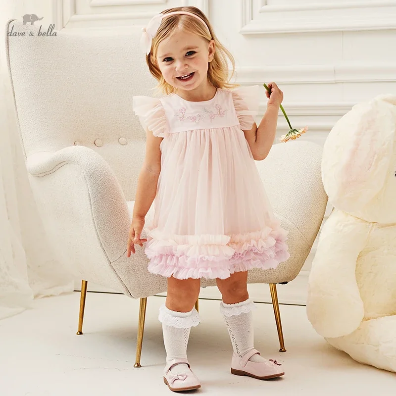 Dave Bella girls dresses puffy dresses summer New Princess pattern party dresses db22buty26