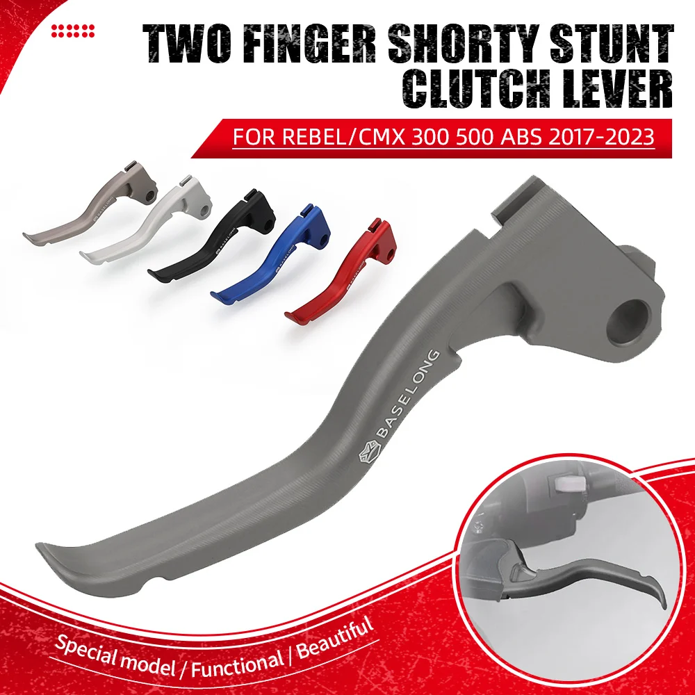 

Moto Shorty Stunt Two Finger 10% Force Reduction Clutch Lever FOR HONDA REBEL/CMX 300 500 ABS 2017-2018-2019-2020-2021-2022-2023