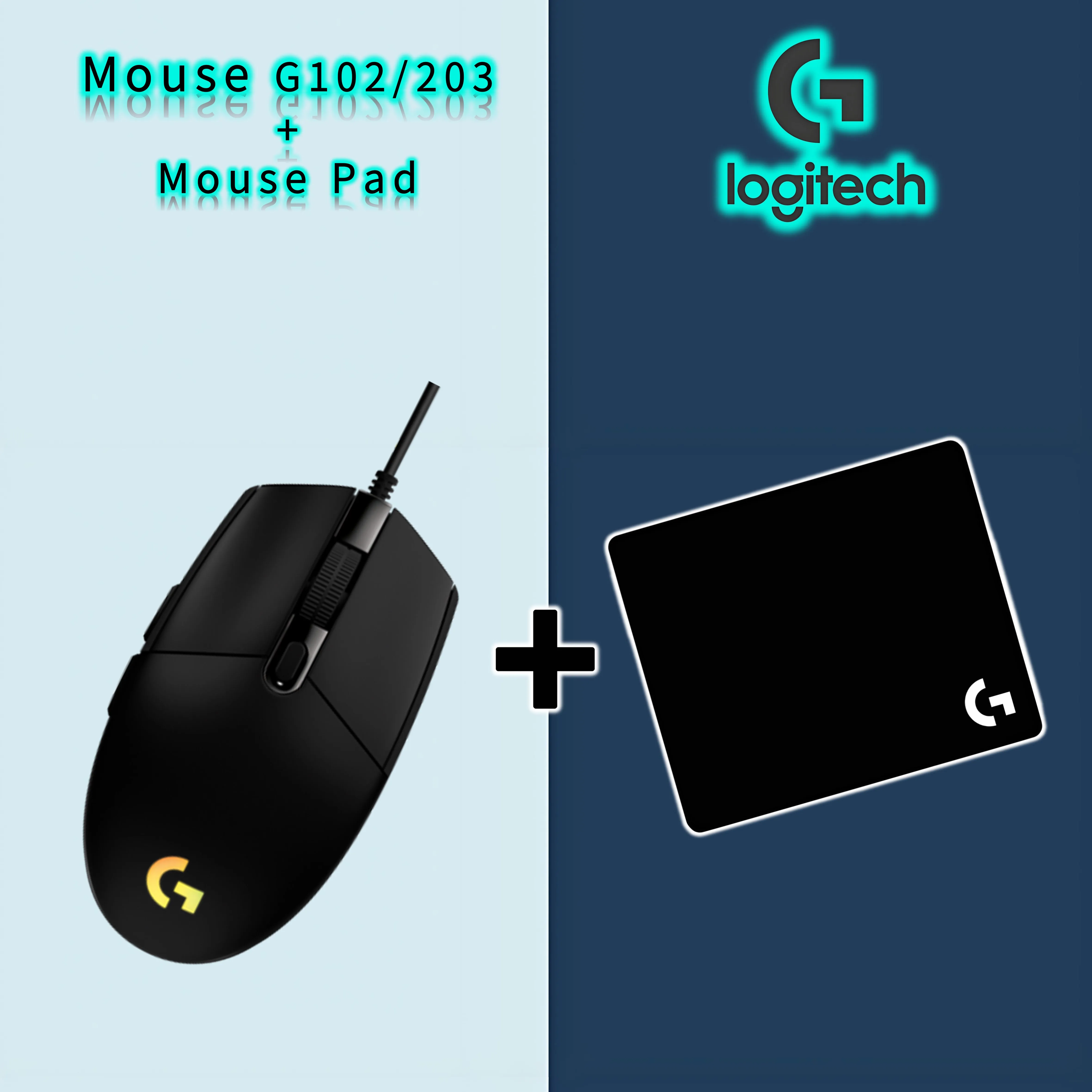 

Logitech G102/G203 Second Generation Wired Esports Gaming Mouse Mechanical Peripherals with Mousepad