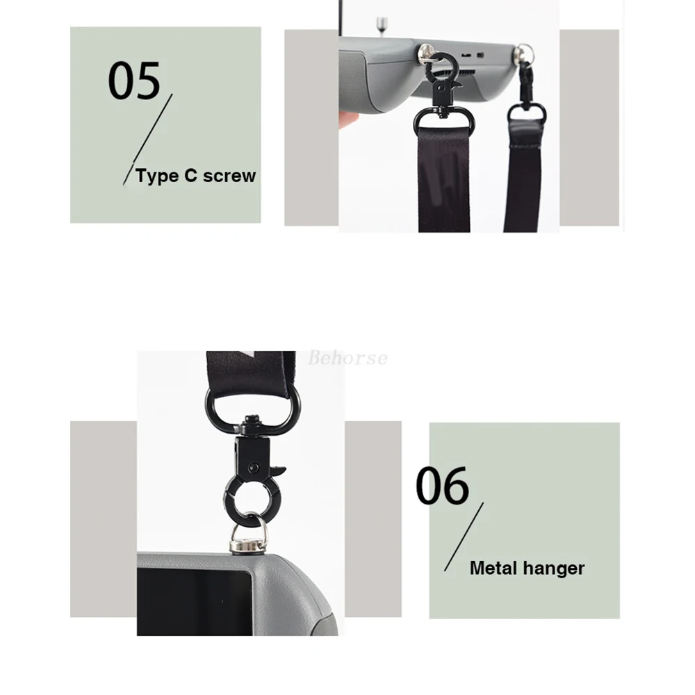 Cordão para dji rc2/rc/rc pro, alça de pescoço ajustável para controle remoto dji air 3s/neo/mavic 3/mini 3/air 2s, acessórios para drones