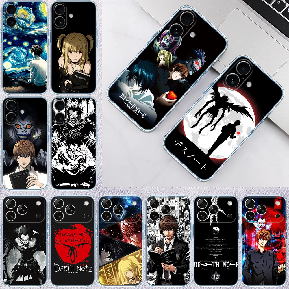 Death Note Yagami Light Transparent Phone Case for Samsung Galaxy A04 A04S A14 A23 A34 A54 M23 M33 M52 M53