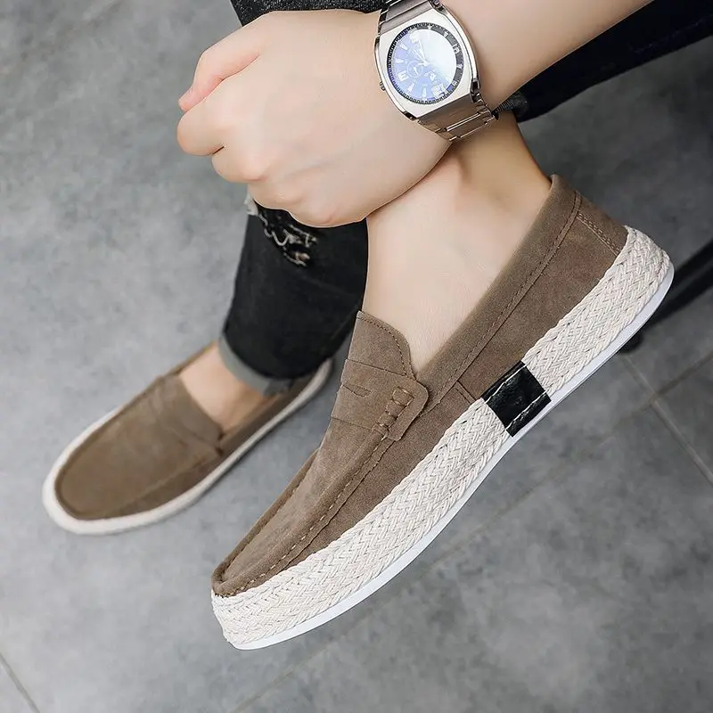 2026 Summer Men Slip on Casual Shoes Breathable Linen Canvas Lazy Footwear Lightweight Versatile New