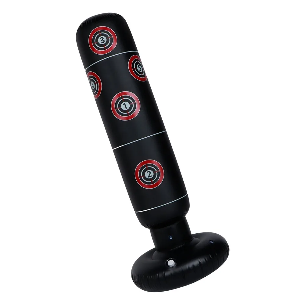 Portable PVC Boxing Column 160cm Inflatable Fitness Equipment Durable Tall Punching Bag Stress Relief