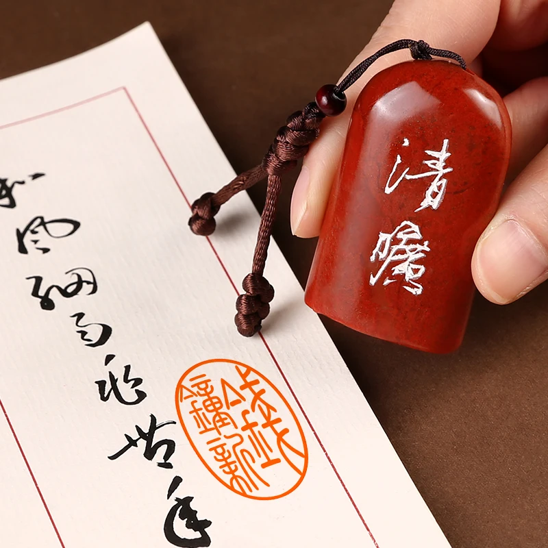 

Stone Customized Name Stamp Artist Finished Stamp Hard Pen Personalized Stamps Chinese Calligraphy Painting Resin Gift Stamps