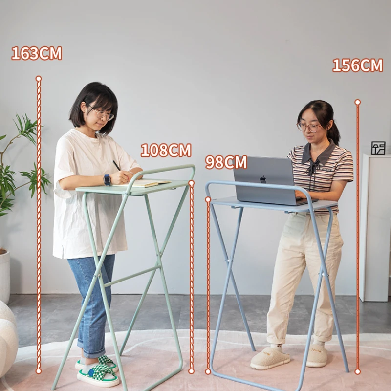 Standing small high table heightened balcony high work table Klein blue 1.1m dopamine