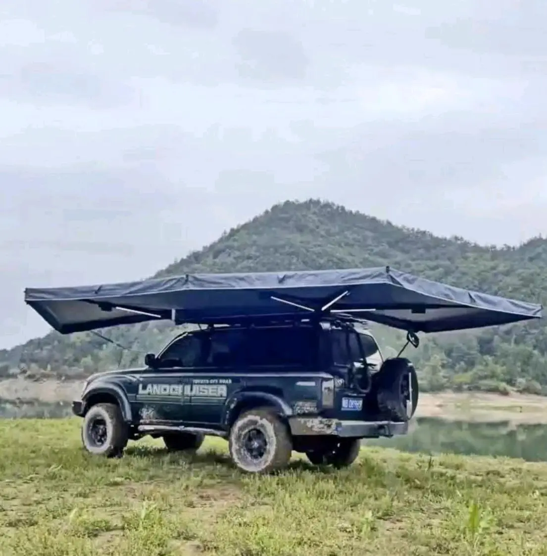 

4x4 Кемпинг Открытый 4-местный палатка на крыше Автомобильный боковой тент 360-градусный тент отдельно стоящий