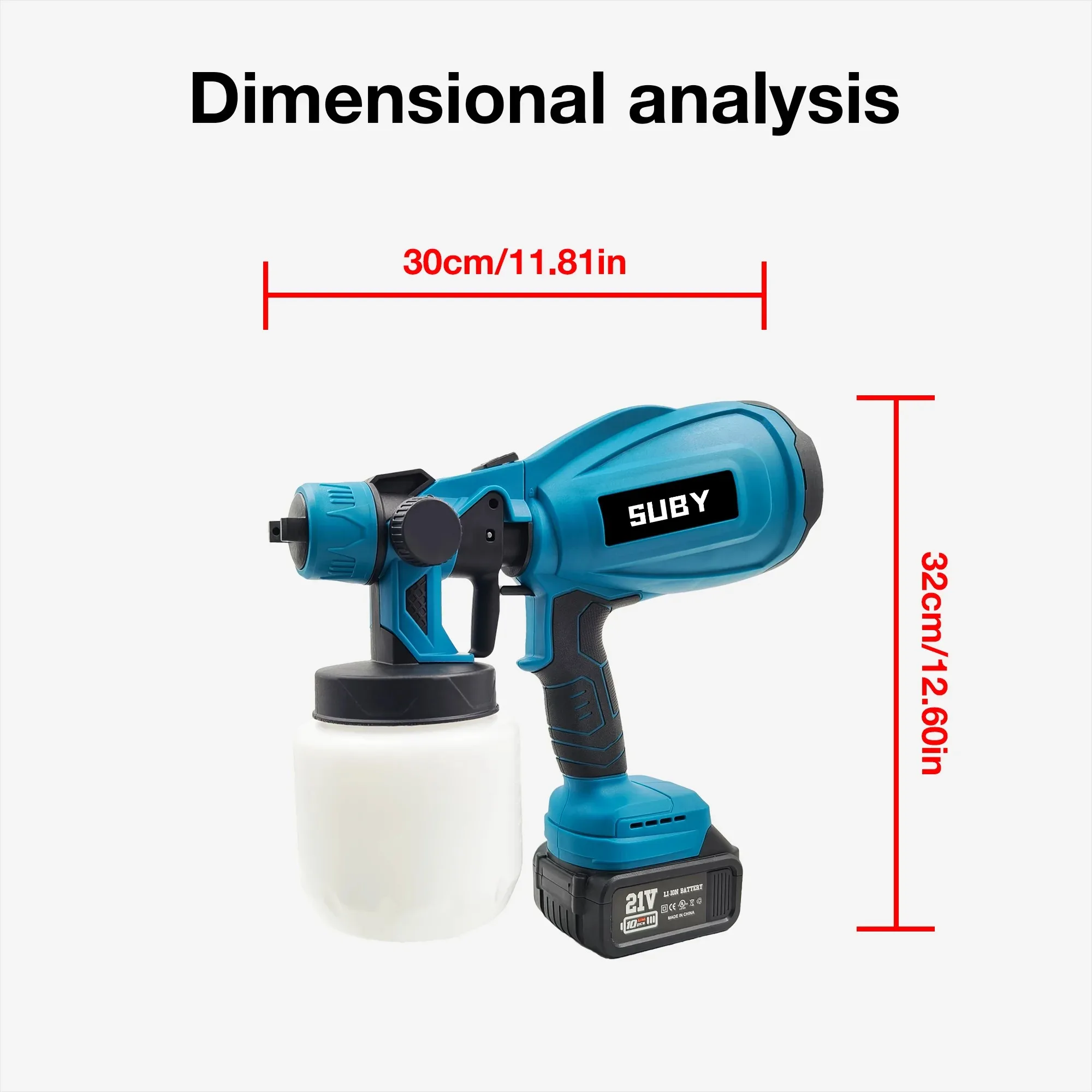 مسدس رش كهربائي صغير عالي الجهد من سوبي، طلاء أثاث خاص مدعوم ببطارية ليثيوم، الانحلال العالي