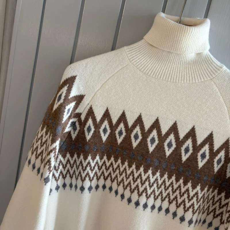 Ling Men's Collector's Edition Jacquard Design - Selecting Ultra-Fine High-Quality Yarn for Collar Wool Sweater