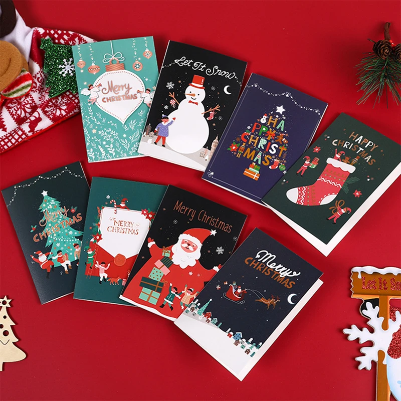 Frohe Weihnachten in 8 Vorlagen Weihnachts grußkarten für alle Weihnachts karten 8 stücke frohe Weihnachts karten mit Umschlägen und Aufklebern