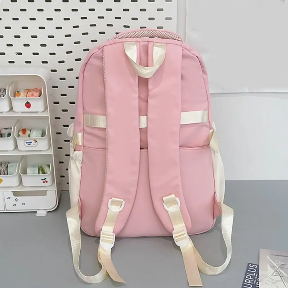 New Canvas Laptop Backpack Lightweight Student Bookbag Schoolbag Durable Multi-pocket Travel Bag