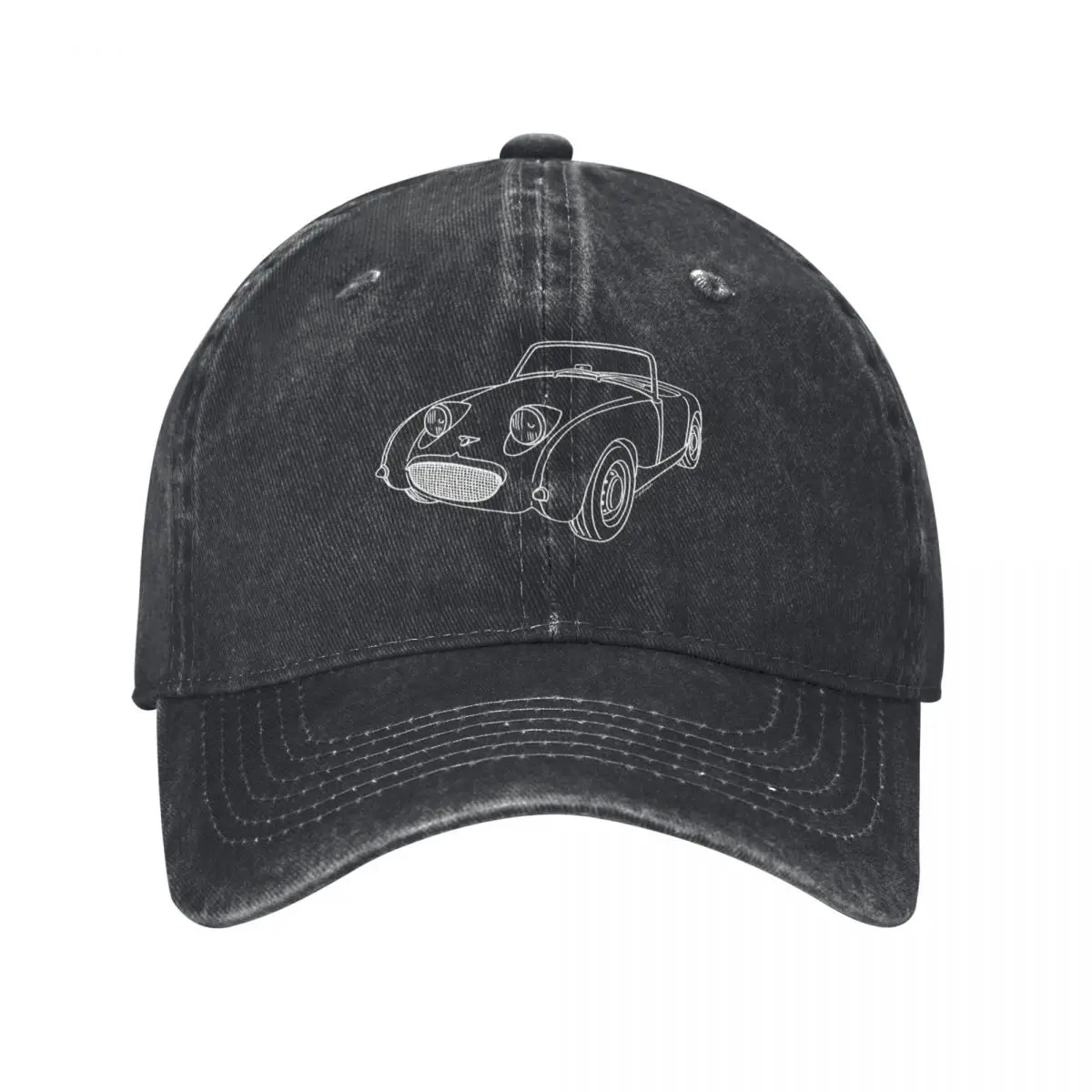 

My drawing of the Sprite Frogeye in white stroke Baseball Cap Sports Cap Ball Cap Mountaineering Mens Women's