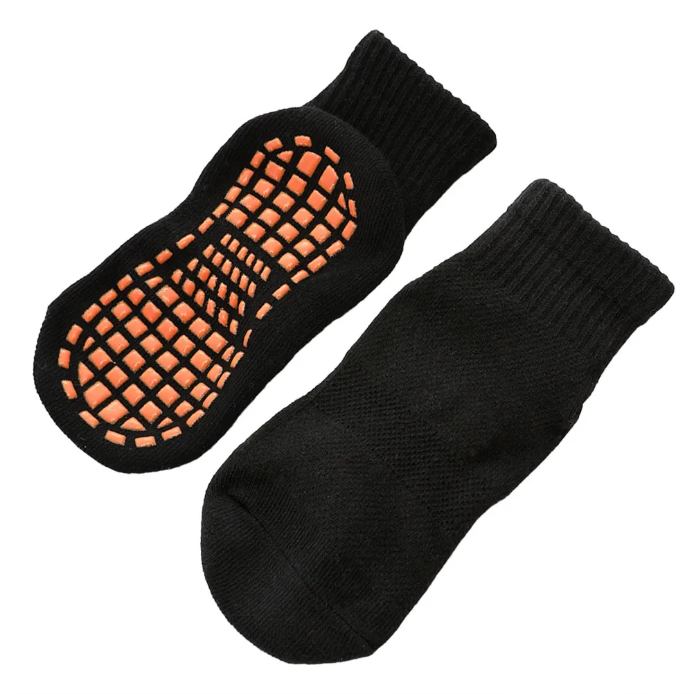 3Pairs Non-Slip Floor Socks Kids Warm Cotton Socks with Sole Grip for Safe Indoor Play Size S 1-4 Years
