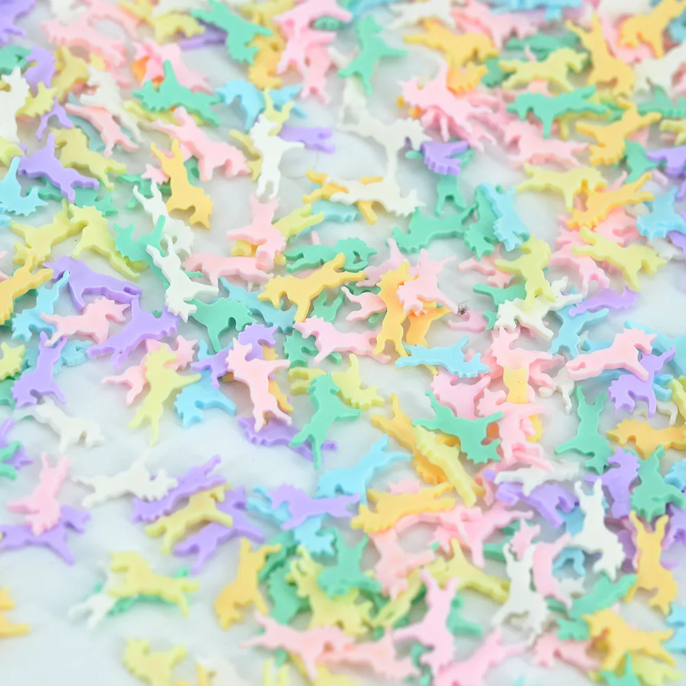 20g 6mm Mix Unicorn Soft Polymer Clay Slices Nail Art Decoration DIY Craft Jewelry Making Epoxy Resin Filler for Crystal Mud