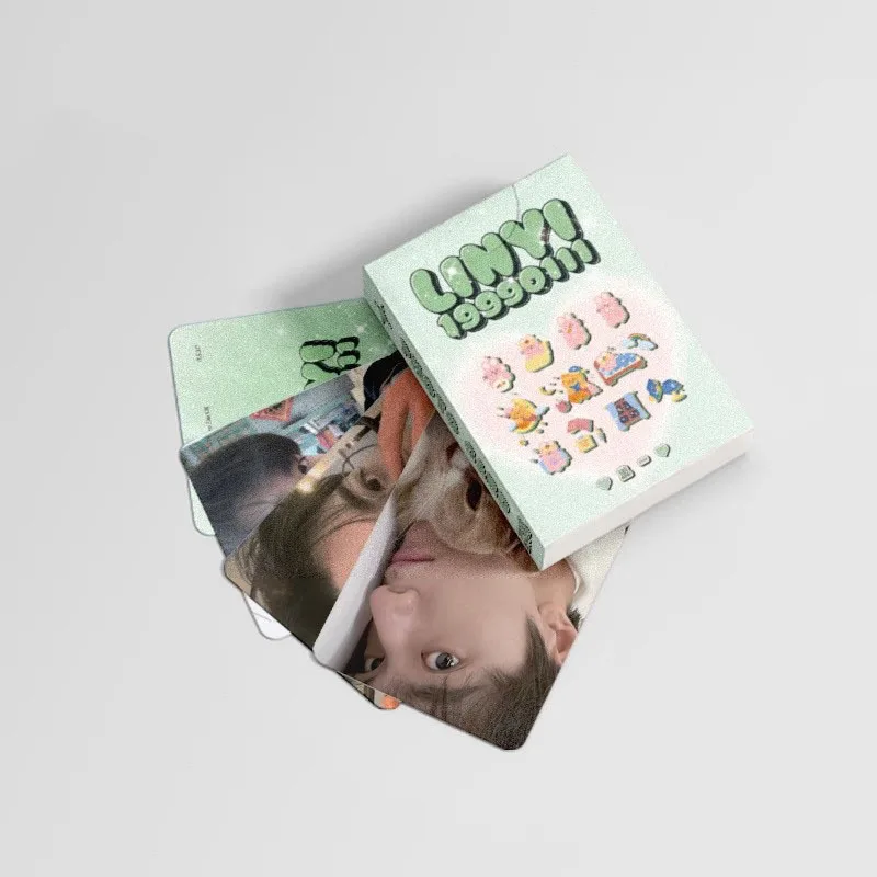 50pcs/set K-POP LinYi Laser Small Card Album LOMO Card Girl Collection Gift Postcard Photo Card Holographic Card