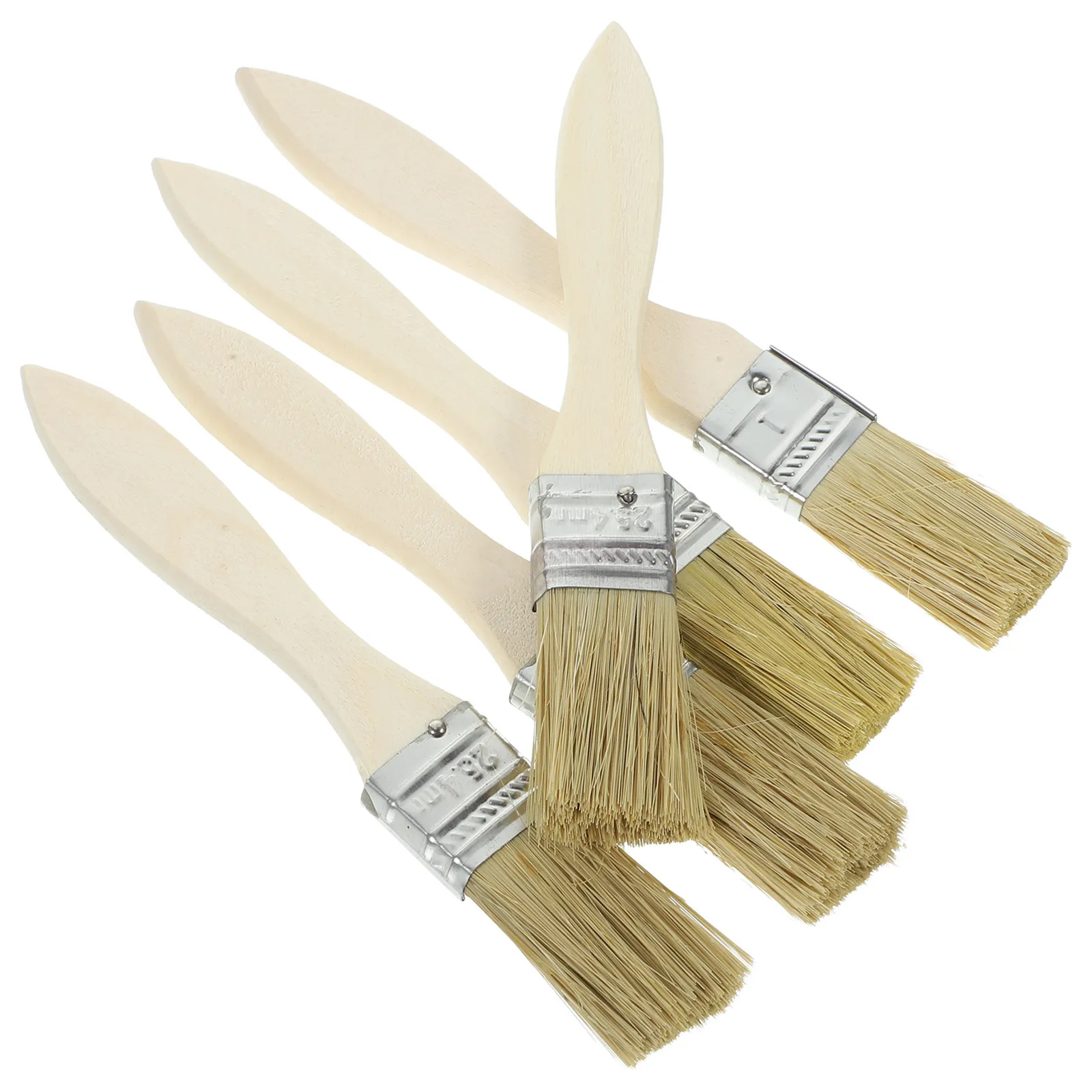36Pcs Industrial Cleaning Brushes with Solid Wood Handle Food Grade Bristles for Baking Barbecue Pastry Basting Grilling